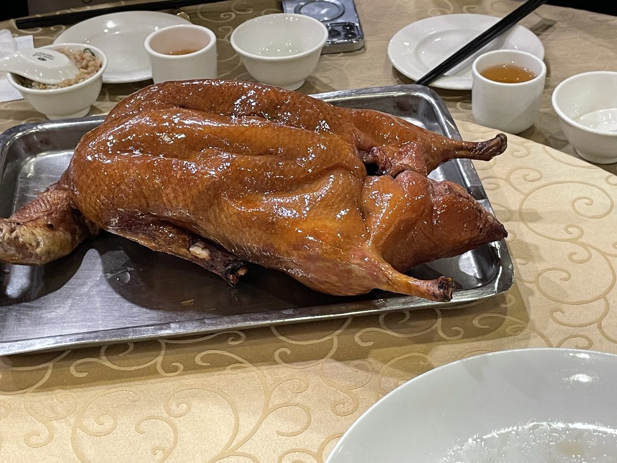 3日目の夕食に出た北京ダック